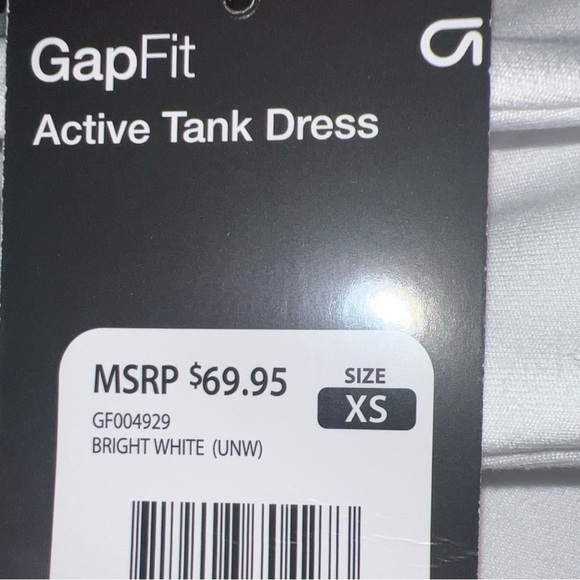 GapFit Women's Active Tank Dress w/ Built In Shorts  | Color: White | NEW/NWT!! - Picture 10 of 11